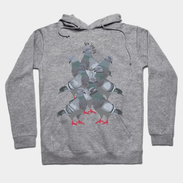 New York City Pigeons Hoodie by ahadden